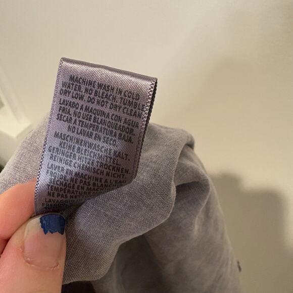 Anthropologie Cloth & Stone Mini Skirt Size S Gray Tencel Drawstring‎ Preppy - Picture 4 of 6